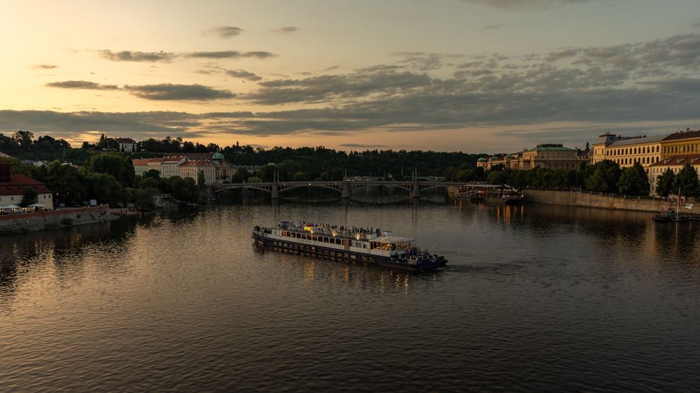 Evening on the Vltava photographed by Dragos Varnav